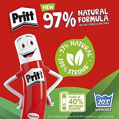 Pritt Glue Stick, Safe & Child-Friendly Craft Glue for Arts & Crafts Activities, Strong-Hold Adhesive for School & Office Supplies, 22 g (Pack of 3) - View 7