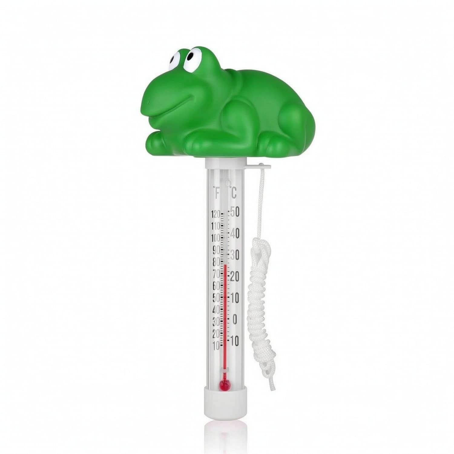 Two-scaleScale Frog Pool Thermometer Accurate Termómetro Flotante Con Cuerda Floating Pool Thermometer with Rope Easy-to-Read for Families, Swimming Pools, Hot Tubs, Spas, -10-50 Celsius-picture-12