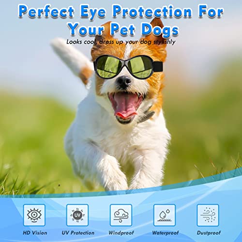 Outamateur Dog Goggles Dog Sunglasses Pet Glasses Pet Eyewear with Adjustable Strap for Travel Skiing Anti-Fog Dog Snow… - Image 3