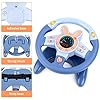 deAO Juguete de Volante para niños Volante de Simulación de Juguete con Luz y Sonido de Conducción Juguetes Regalo Educativos para Infancia (Azul) #4