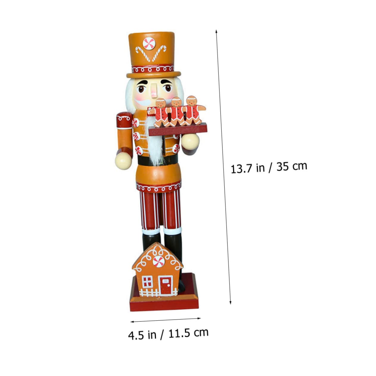 Statuette di Portanoci in Legno Chef Decorazione Natalizia per Casa di Pan di Spezia Ornamento in Legno per Tavolo e Libreria