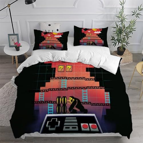 Parure de lit Game Grid 3 pièces avec housse de couette imprimé 3D - 6