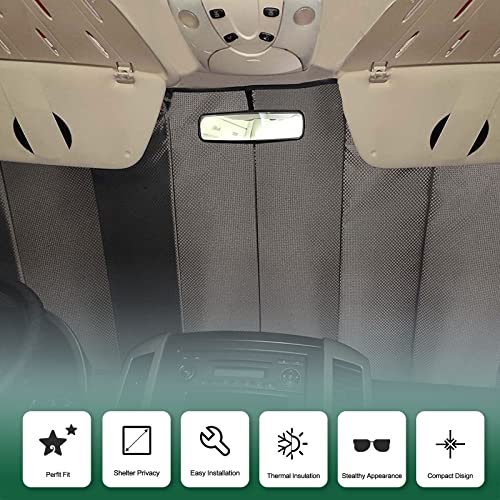 Vanncamp 4 Season Windshield Cover For 2007-2024 Mercedes Benz Sprinter Van Window Cover - Olive Gray #TOP2
