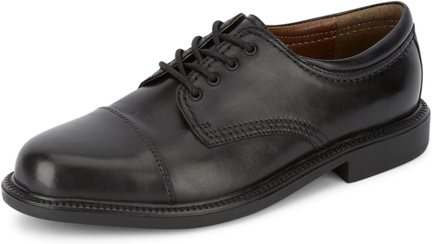 Dockers Mens Gordon Leather Dress Captoe Oxford Shoe, Black, 14 W US, black