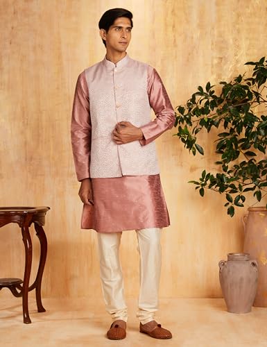 Image of Amazon Brand - Symbol Men's Cotton Blend Printed Kurta Pyjama Set