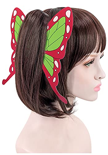 C-Zofek Kanao Tsuyuri Cosplay Headwear Butterfly Hair Clips Prop Anime Hairclip Butterflies Hairpin Headpiece (Light-Pink) #TOP1