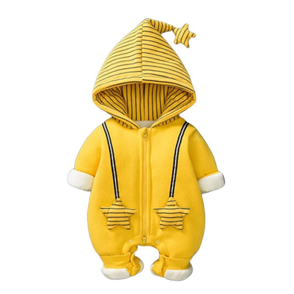 Combinaison bébé épaissie, Combi-Short Chaud d'hiver pour Hommes et Femmes, adapté pour 0 à 14 Mois