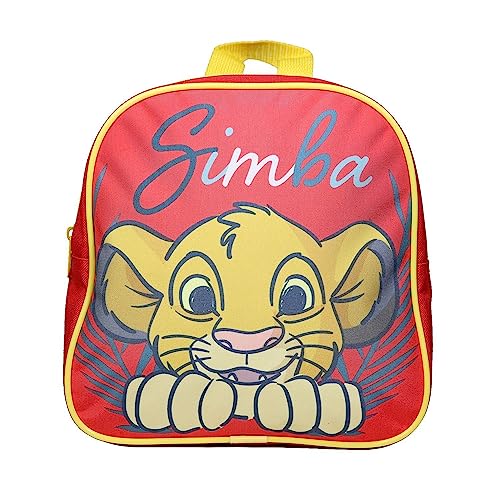 BAGTROTTER Mochila de jardín de Infancia Disney El Rey León Simba Rojo