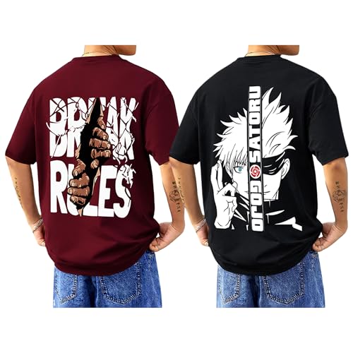 Image of AUSK Baggy Hip-Hop T-Shirt for Men - Graphic Printed T Shirts || Oversized Men Tshirt || T-Shirts