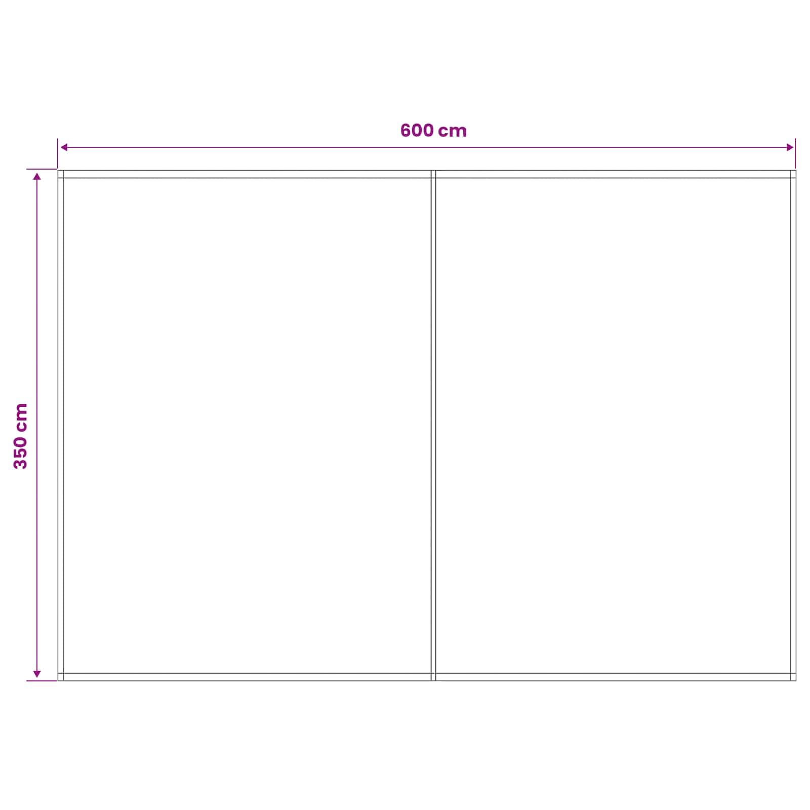 Lona de repuesto toldo azul y blanco, 600 x 350 cm | Poliéster con revestimiento Pu, impermeable, fácil de limpiar, uso al aire libre