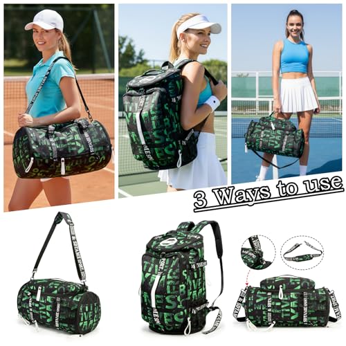 Image of SDTAME Gym Duffel Backpack with Shoe Pocket & Laptop Sleeve