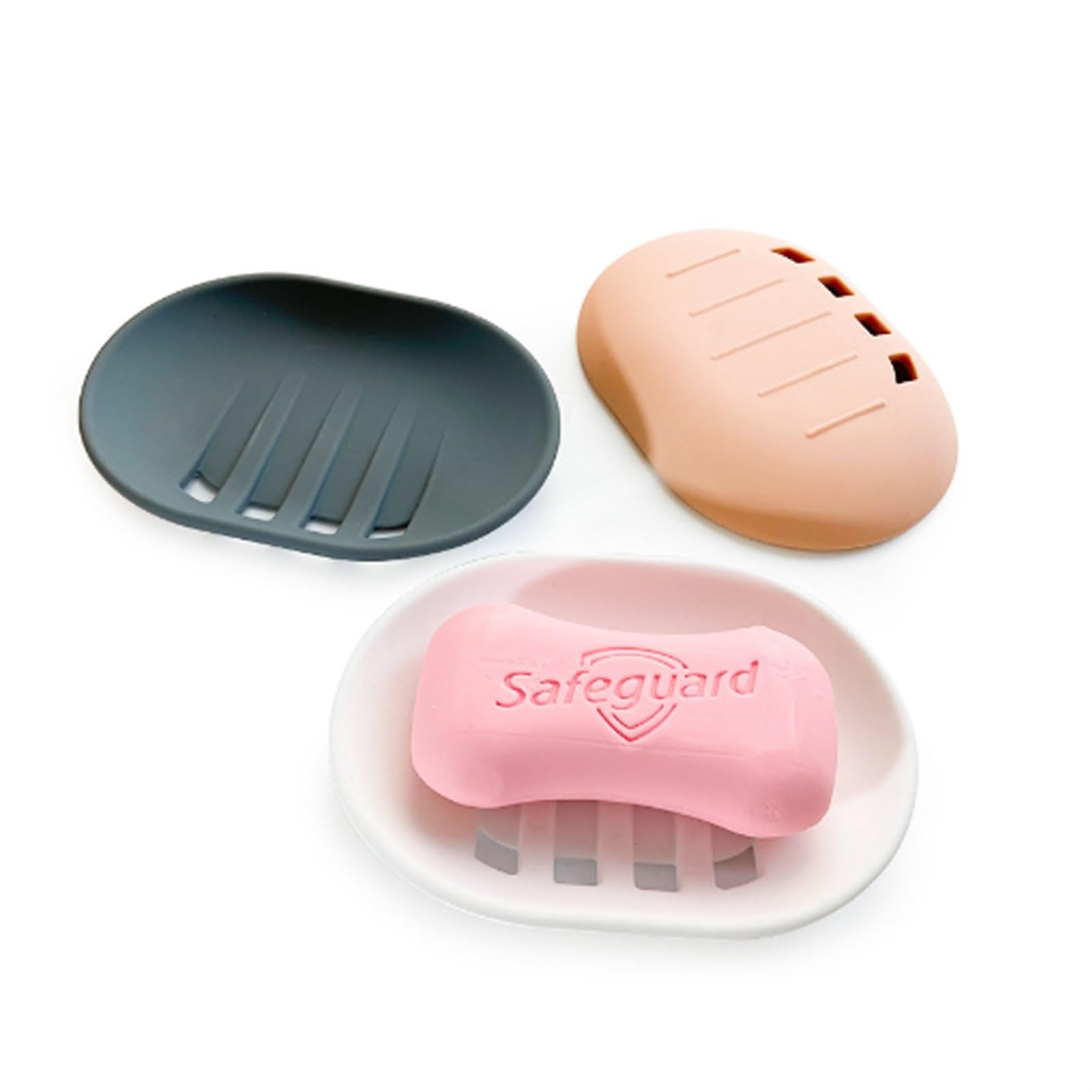 BIVOO Jabonera de Silicona con Drenaje automático (Color : Pink)