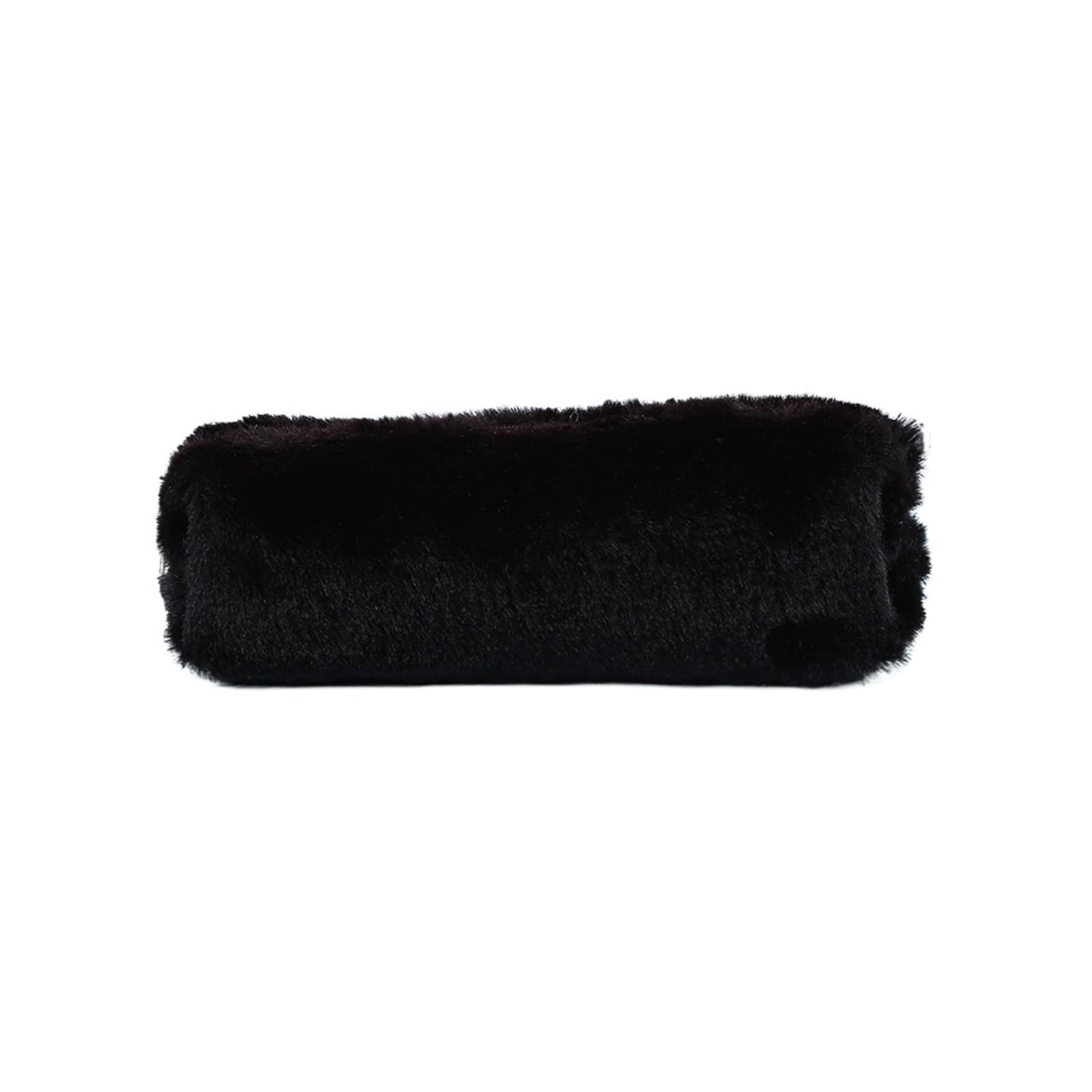 Astuccio in peluche for studenti | Tinta unita, morbido, compatto, multiuso, organizer for cancelleria, regalo(Black)
