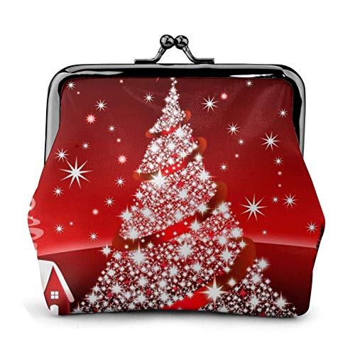 Preisvergleich Produktbild Geldbörse Weihnachtsdekoration Hintergrund Geldbörse Schnalle Leder Reise Make-up Wechsel Geldbörse Frauen Geschenk