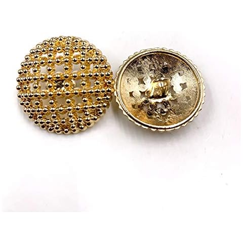 acbtao124 Hollow Crown Gold Color Metal Buttons 25mm / 23mm / 18mm / 15mm Sweater Wrap Decoration Buttons Accessories DIY 100 PCS (Tamaño : 18mm) Cover