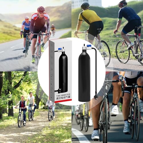 Bomba de aire para bicicletas para inflar neumáticos con botella de alta presión 14 bar 4
