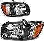 AUTOSAVER88 Headlight Assembly Compatible with 2005-2006 Tundra Double/Crew Cab 2005-2007 Sequoia Black Housing Clear Lens(Not suitable for Regular Cab and Assess Cab)