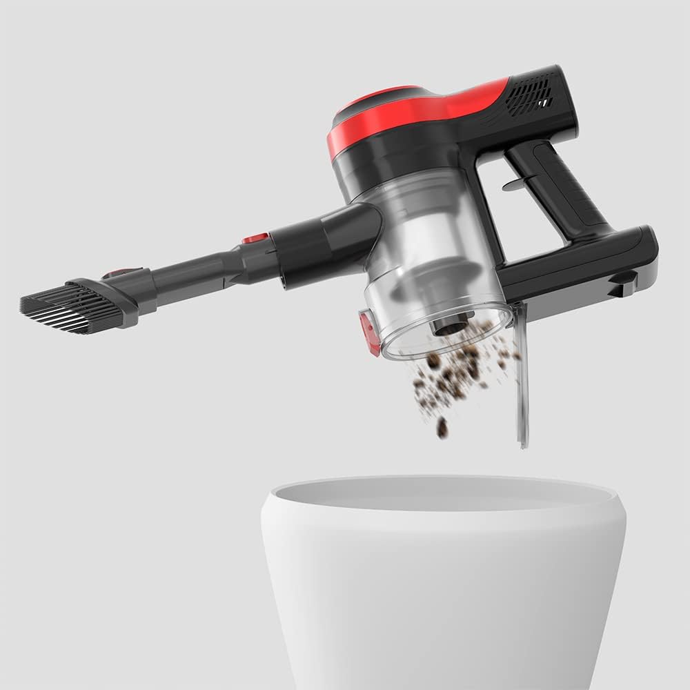 Stanew Aspirapolvere Senza Fili, 22.2v 150w Scopa Elettrica Senza Fili con Della Multifunzione 4 in 1, Aspirapolvere Portatile Ultra-leggero,Autonomia 40 Min Luci LED