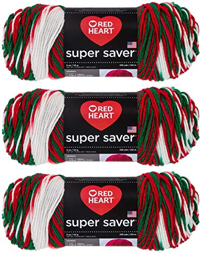 Bulk Buy: Red Heart Super Saver Yarn (3-Pack) Mistletoe E300-979