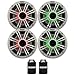Kicker 6.5" White LED Marine Speakers (Qty 4) 2 Pairs of OEM Replacement Speakers