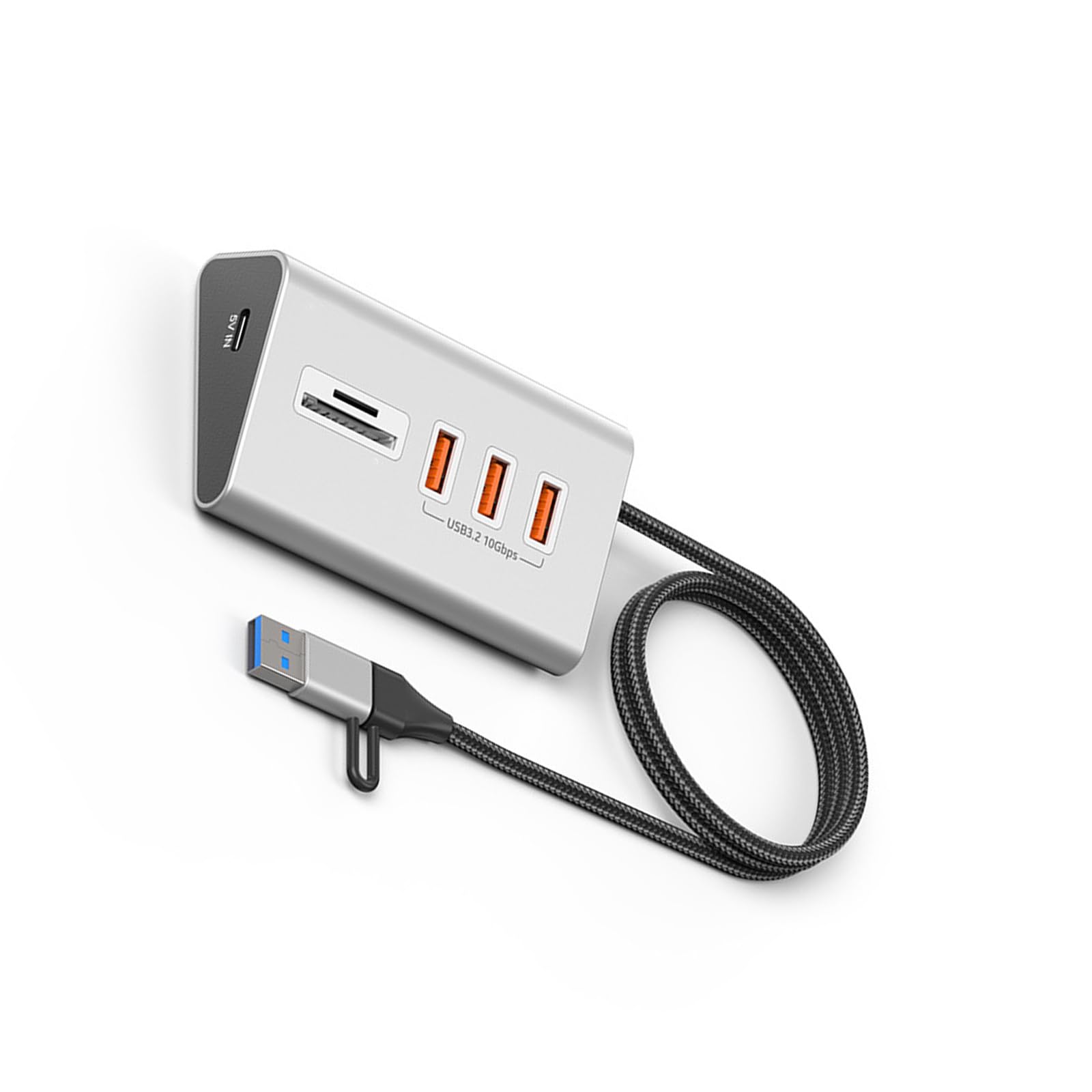 Hub USB 3.2 di tipo C ad alta velocità 10Gbps Multiport Adapter Card Reader per laptop Design in lega di alluminio Mozzi USB C Multiport in alluminio