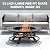 Panovue 42 Inch Fire Pit with 2 Cooking Grates, Outdoor Wood Burning BBQ Grill Firepit Bowl with Cover Lid, Steel Round Table for Backyard Bonfire Patio Picnic (Black, 42)