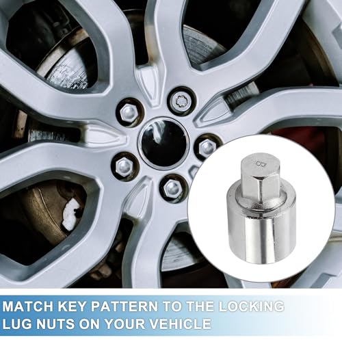 Image of Car Wheel Lock Lugnut Type B Anti-theft Screw Nut Removal Key Socket for Land Rover Range Rover Evoque Freelander