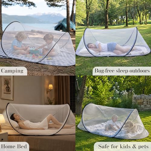 Large Pop Up Mosquito Net for Bed