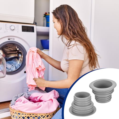 Tapones de drenaje de silicona para lavadora 4 piezas gris miniatura 5