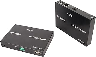KVM USB Extender, HDMI KVM Extender 4K At 60Hz 2.0 Over CAT6 CAT7 Extender, for Mouse Keyboard HDMI Video Signals (UK Plug)