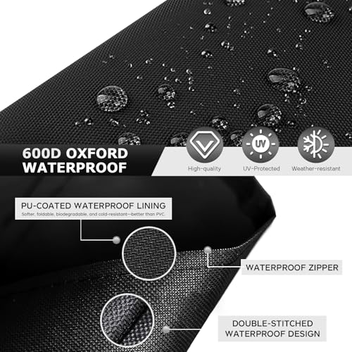 Duffel Bag for Travel, 60 Inch Large Sturdy & Water Resistant Storage Bag, Durable 600D Oxford Fabric Travel Duffel Luggage Bags for Camping (Black)3