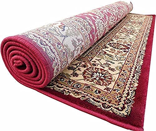 Image of New Kashmiri Persian Design Traditional Silk Touch Extra Look Carpet for Living Room, Bedroom & Hall Size 6 x 9 Feet (Color-Multi)