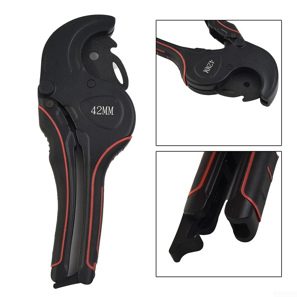 Tijeras de tubo de PVC con mango ergonómico para cortes sin esfuerzo en tubos de 0 75 mm sin rebabas (75 mm)