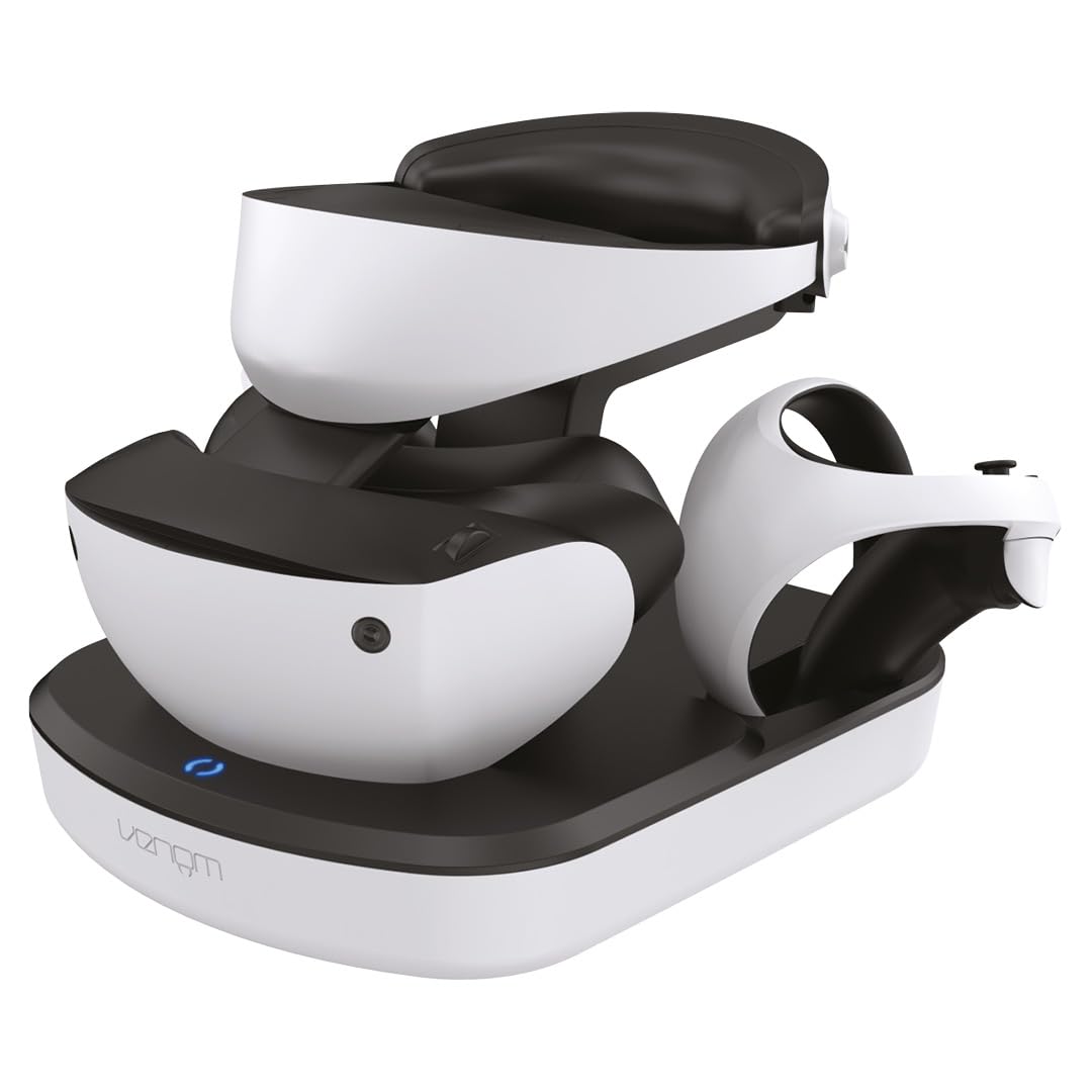 Venom PSVR2 Charging Station (PS5) - Modern/Sleek Dock/Stand - USB Charging - LED Indicators - Compatible with PSVR2 Headset & Sense Controllers