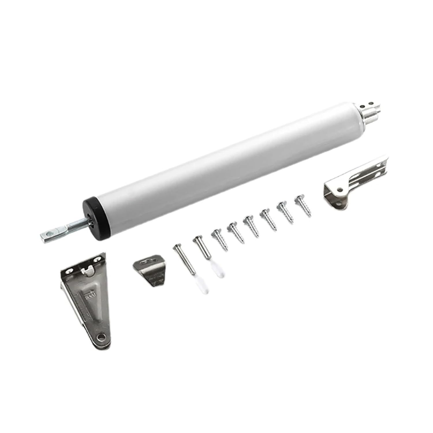 Aluminum Alloy Automatic Door Closer 90 Degree Metal Buffer 35KG Positioning Silent(Silver)