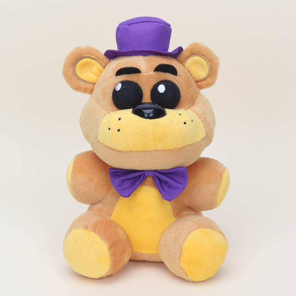XGXSDPZ 18cm FNAF Five Nights At Freddy S Bonnie Chica Cupcake Foxy Golden Freddy Fazbear Nightmare Sister Location Kids Plush Toys XGXSDPZ (Color : Nightmare Fredbear)