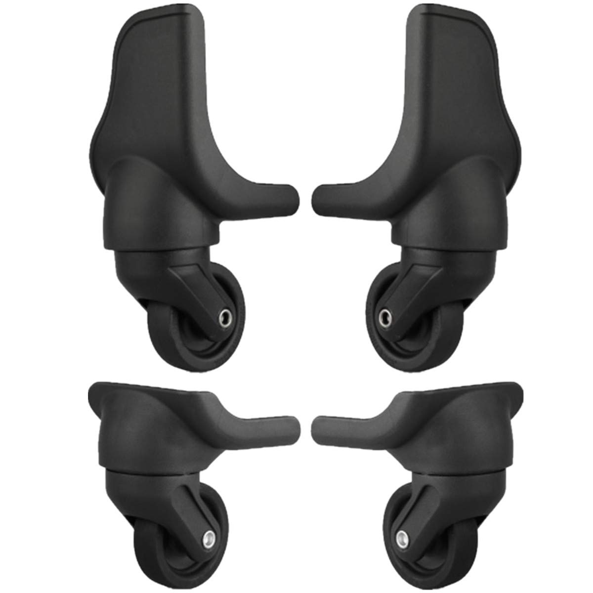 (Set di 2 paia) Girevole a 360 gradi Mute Riparazione Sostituzione Ruota for bagagli Ruote for valigie Parti Spinner (W052#)