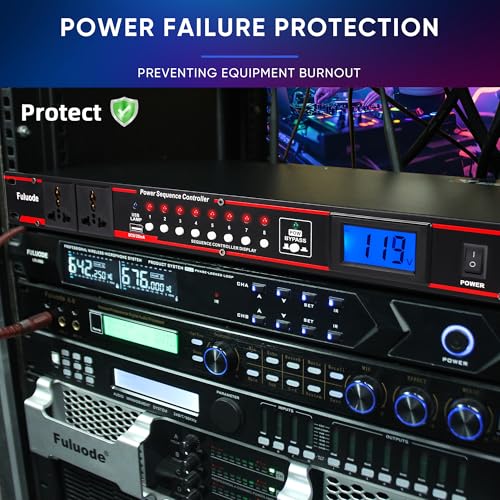 FULODE 10 Outlet Power Conditioner -8 Independent Switch Rack Power, Power Conditioner Rack Mount Audio Regulator w/Voltage Readout, with USB (KD-1008) by FULODE - Image 8