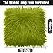 25x25CM Avocado Green Faux Fur Fabrics Square, Plush Fluffy Fuzzy Cut Craft Fur, Craft Beard Hair, Beard Miniature Dolls Rugs Mats Gift, Winter Halloween Christmas Costume Party Decorations