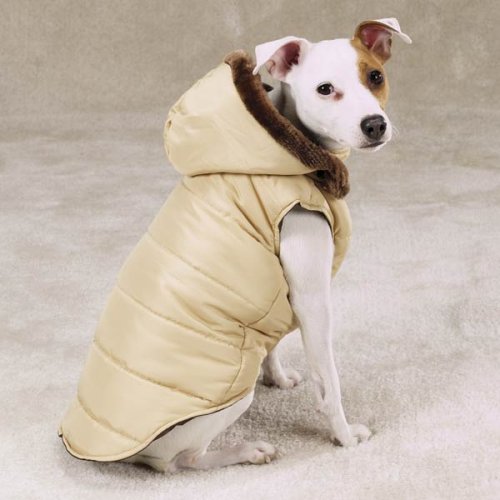 Reversible Puffy Dog Vest :: X-Large Almond