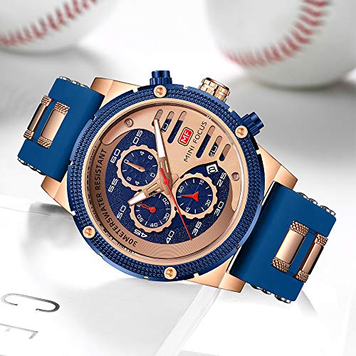 Image of AIMES Mens Watches Chronograph Waterproof Sport Military Watch for Men Analog Quartz Movement Stylish Wrist Watch Elegant Gift Watch for Men