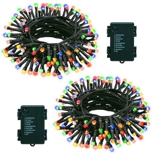 Guirlande lumineuse 70 LED autonome avec minuteur pour chambre
