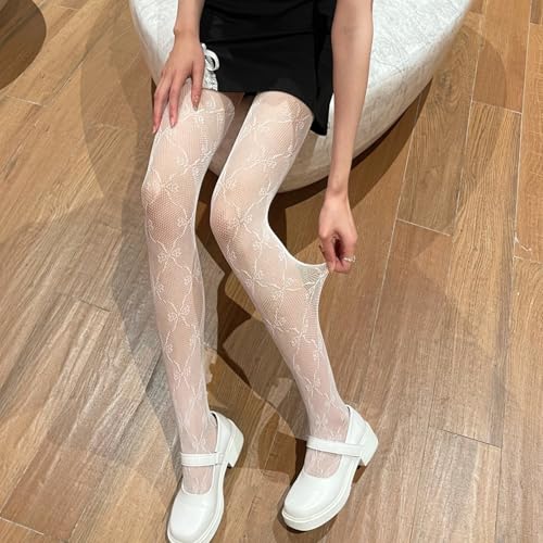 Tempura Women See-through Pantyhose Sheer Pantihose Long Pants Stretchy Tights Clubwear Closed Toe Hollow Out Sheer Tights3