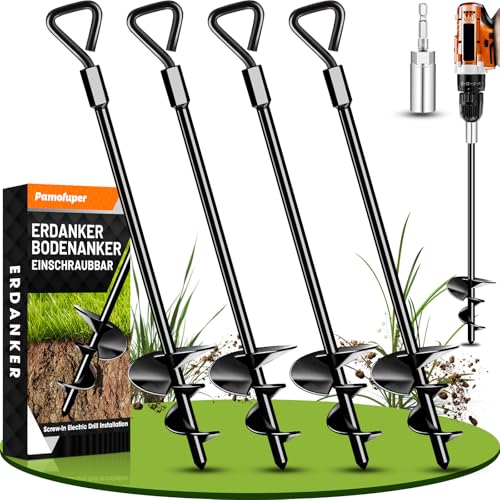 Ancrage au sol à visser haute résistance lot de 4 fixations pour trampoline