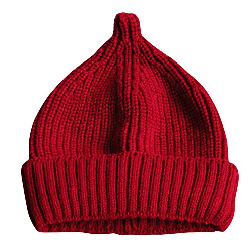 (よキーよ)Yokeeyo ニット帽 毛糸 とんがり 親子お揃い帽 赤ちゃん キッズ 帽子 大人 男の子 女の子 男女兼用 秋冬 防寒 防風 スタイリッシュ 楽しみ3色 無地 三つ折りタイプ