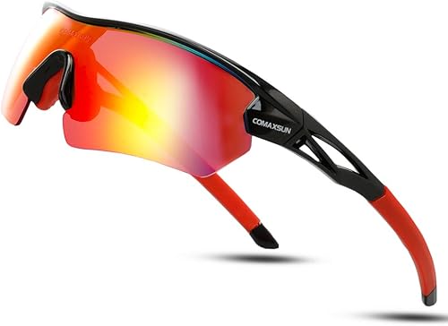 Gafas de sol deportivas polarizadas con 5 lentes intercambiables para hombres y mujeres, ciclismo, correr, béisbol