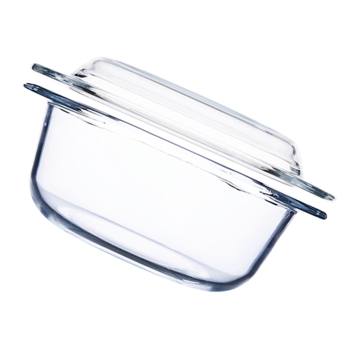 Alasum Hitzebeständige und mit Deckel 1l Mikrowellengeeignet Glasschüssel Spülmaschinenfest Temperiertes Glas Ofensuppentopf für Küche und Alltag