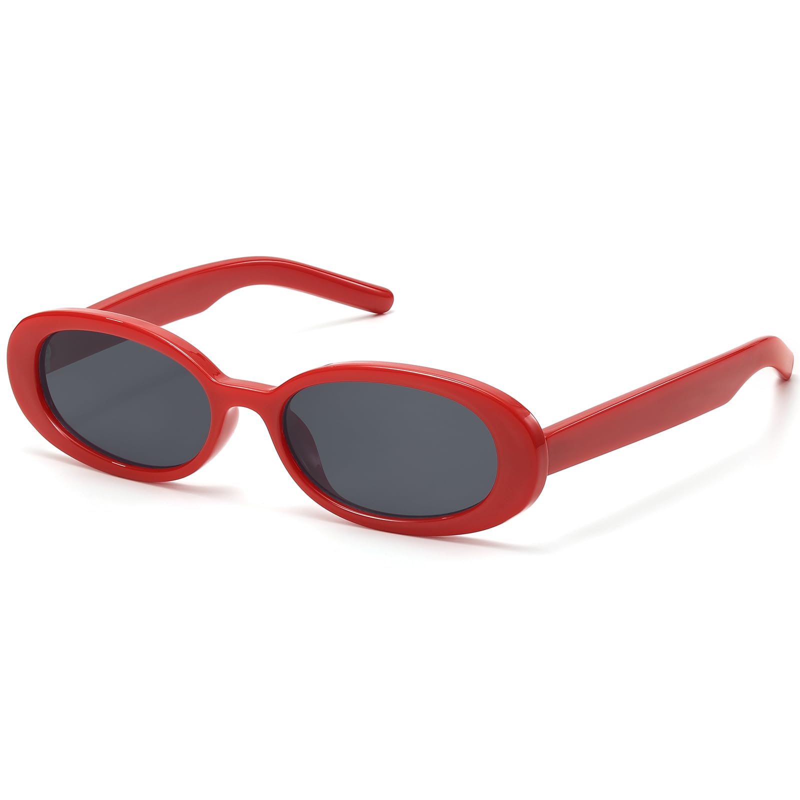 LIKSMU Oval Sunglasses for Women Men Vintage Retro Small 90s Style Trendy Sun Glasses