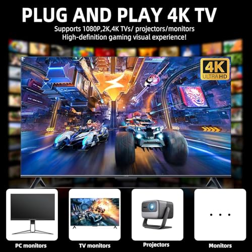 New 2025 Edition 4K TV HDMI Port Gaming Wireless Video Games for TV Gaming Retro Gaming Console with Wireless Game Console with 20,000+ Retro Games, 9 Emulators, 2 Controllers, 64G Inbuilt Card 09 3