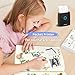 JADENS Sticker Printer, Mini Printer for iPhone, Bluetooth Thermal Sticker Maker Machine, Pocket Inkless Phone Printer for Children's Gift, Study Notes, Learning Assistance, Journal(Black)